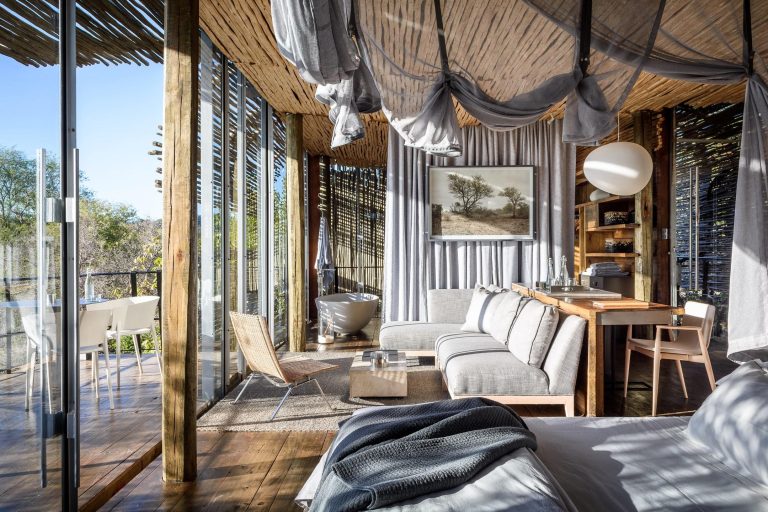 Luxurious safari lodges.